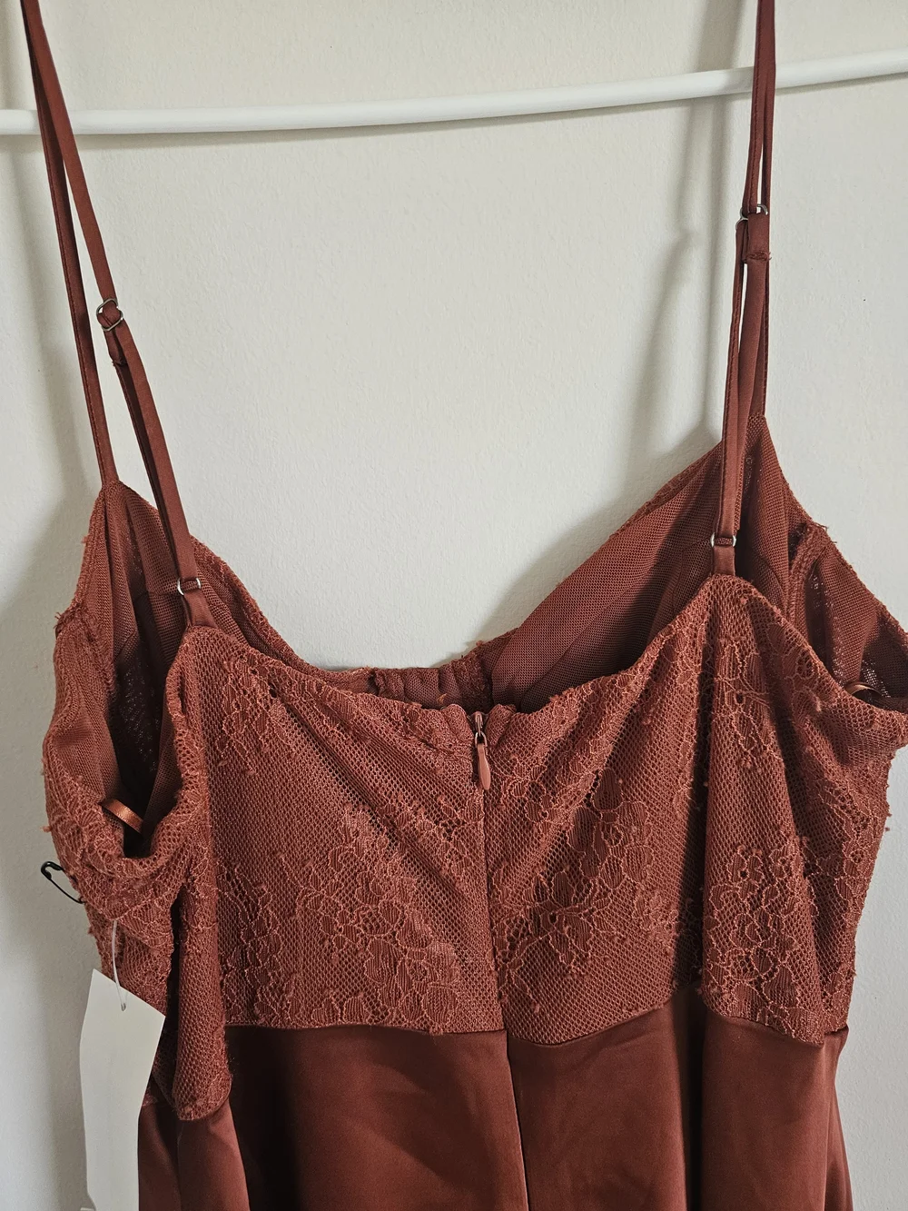 Revolve Astr the Label Satin Bustier Midi Dress in Rust - Picture 6 of 7